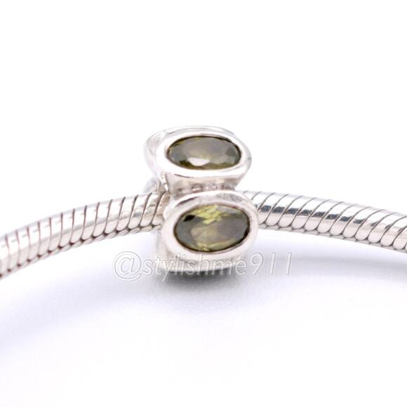 Authentic PANDORA Green Oval Lights Charm - Picture 4 of 9